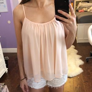 Forever 21 light pink flowy tank top